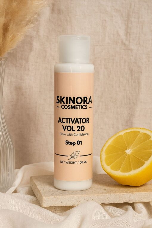 Skinora Cosmetics Bleach Powder & Activator Vol 20 – 2-Step Glow Kit - Image 2
